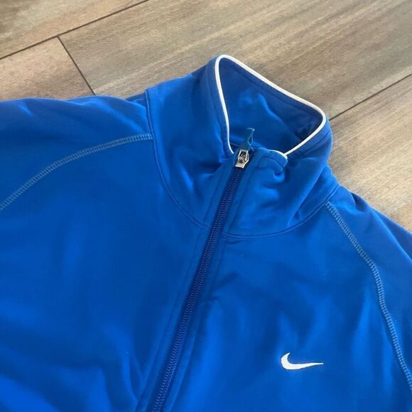 Nike Blue Athletic Workout Full‎ Zip Jacket Women Small - Picture 2 of 6